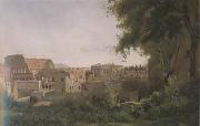 Jean Baptiste Camille  Corot Le Colisee Vue prise des Jardins Farnese (mk11) oil painting on canvas